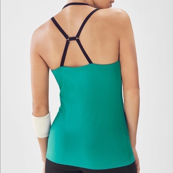 Fabletics NWT Acadia Performance Tank XS Teal - Picture 2 of 8